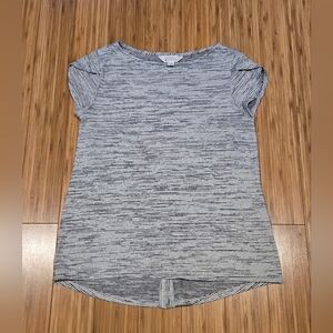 NWOT Market & Spruce Striped Gray Short Sleeve Top